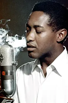 Prints of Soul Singer Sam Cooke at the RCA Recording Studio in Los Angeles, California circa 1959. (Photo by Jess Rand/Michael Ochs Archives/Getty Images) The man known as the King of Soul: Sam Cooke At RCA