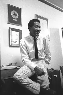 Prints of Soul singer Sam Cooke in his office at SAR Records located at 6425 Hollywood Boulevard circa 1961 in Los Angeles, California. ((Photo by Jess Rand/Michael Ochs Archives/Getty Images) The man known as the King of Soul: Sam Cooke At SAR Records