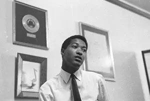 Prints of Soul singer Sam Cooke in his office at SAR Records located at 6425 Hollywood Boulevard circa 1961 in Los Angeles, California. ((Photo by Jess Rand/Michael Ochs Archives/Getty Images) The man known as the King of Soul: Sam Cooke At SAR Records