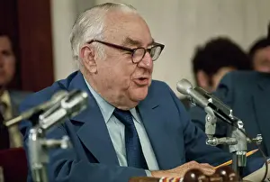 Huty30630 Prints: Sam Ervin Ephasizes Point to Senate Watergate Committee Hearing