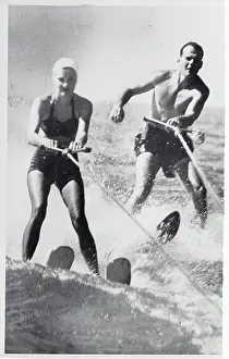 Sam and Marilyn Skiing