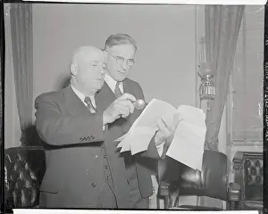 Sam Rayburn and John McCormack Reading a Letter