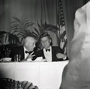 Sam Rayburn and President Kennedy at Birthday Dinner