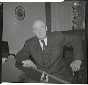Sam Rayburn Sitting at His Desk