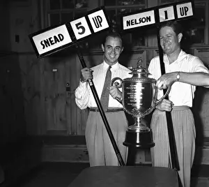 Hershey Prints: Sam Snead and Byron Nelson Holding Score Signs