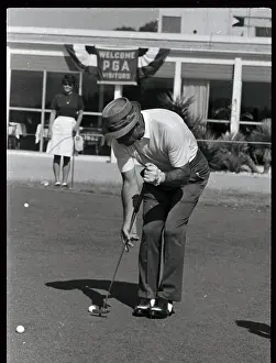 Sam Snead Demonstrating New Putting Stroke