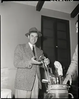 Dressing Room Prints: Sam Snead In Dressing Room