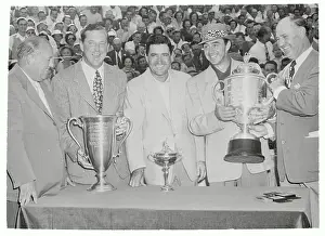 Sam Snead, Johnny Palmer and PGA Officials with Trophies