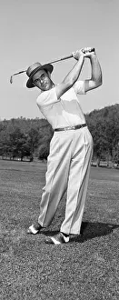 Sam Snead Practicing His Golf Swing