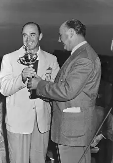 Sam Snead Receiving Ryder Cup from Joe Novak