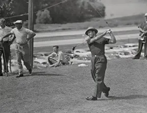 Paul Prints: Sam Snead Swinging on The Golf Course