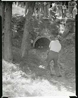 Sam Snead Swinging Out of Water