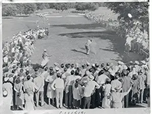 Richmond Prints: Sam Snead Teeing Off Before Crowd