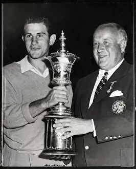 Sam Urzetta Receiving Golf Trophy