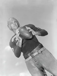 Football Uniform Prints: Sammy Baugh Holding Football