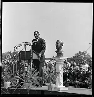 Canton Prints: Sammy Baugh Making Acceptance Speech
