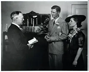 Sammy Baugh in Marriage Ceremony