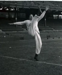 Chicago Bears Prints: Sammy Baugh Practicing Kicking