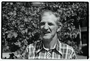 Sammy Baugh Sitting Outside at Ranch