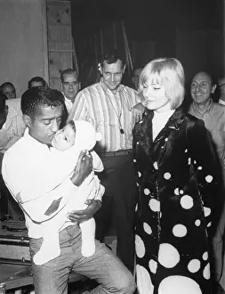 Sammy Davis, Jr. May Britt, and Baby Son