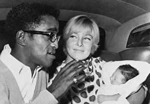 Sammy Davis, Jr. May Britt, and Tracy Davis