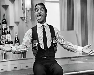 Liquor Bottle Prints: Sammy Davis, Jr. Singing