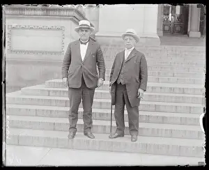 Samuel Gompers and Frank Morrison on Courthouse Steps