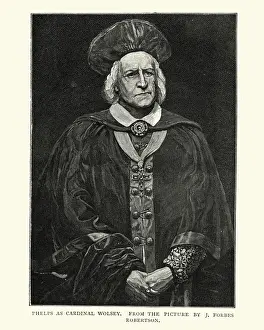 Religious Occupation Prints: Samuel Phelps as Cardinal Wolsey in Shakespeares Henry VIII