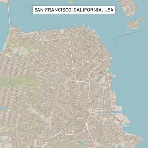 San Francisco California US City Street Map