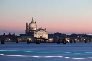 San Giorgio Maggiore and Giudecca at dusk, Venice, Venezien, Italy