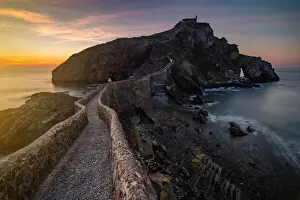 San Juan de Gaztelugatxe at sunset in Basque Country, Spain