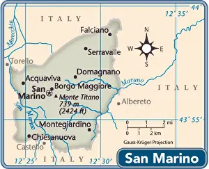 San Marino country map