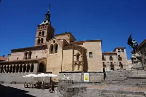 Images Dated 28th July 2015: San Martin Church and Plaza de las Sirenas, Segovia, Spain