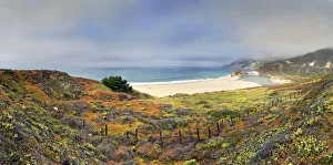 Images Dated 5th September 2012: Sand beach on the California Pacific coast, near Point Sur, California, United States
