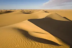Aridity Prints: Sand dunes in the Libyan Desert, Sahara, Libya, North Africa, Africa