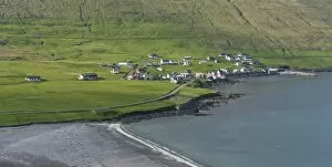Images Dated 9th June 2013: Sandvik, the northernmost village on Suouroy, Faroe Islands, Denmark