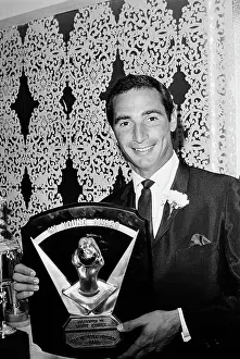 Retiree Prints: Sandy Koufax Holding Cy Young Award 1967