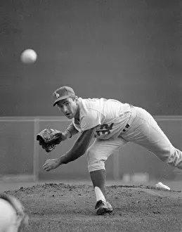 Sandy Koufax Pitching in 1965 World Series