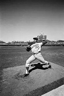 Sandy Koufax Pitching - Action Shot