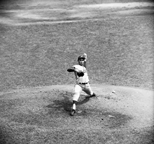Sandy Koufax Pitching Baseball