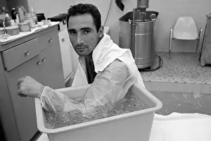 Arthritis Prints: Sandy Koufax Soaking His Elbow in Ice