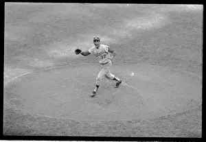 Sandy Koufax Standing on Pitching Mound