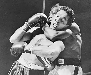 Neck Prints: Sandy Saddler Locks Arm Around Willie Pep's Neck