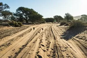 Sandy slopes, Sossusvlei, Namib-Skeleton Coast National Park, Namibia