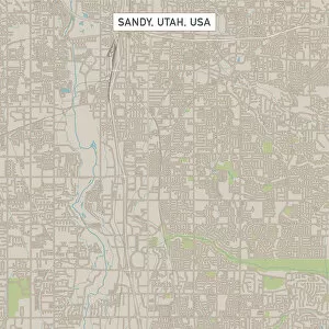 Utah Gallery: Sandy Utah US City Street Map