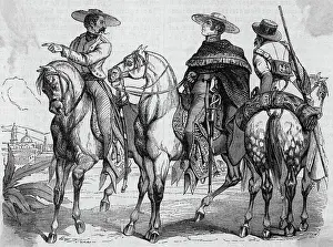 Assistant Prints: Santa Anna And His Adjutant Arista