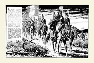 San Antonio Prints: Santa Anna Marching North