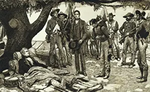 Santa Anna Being Presented to Sam Houston