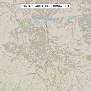 Santa Clarita California US City Street Map