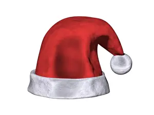 Dimensional Prints: Santa Claus hat, 3D illustration